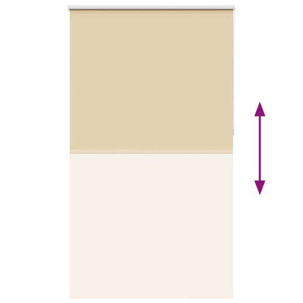 vidaXL Blackout Roller Blind Beige 130x230 cm Fabric Width 126.6 cm