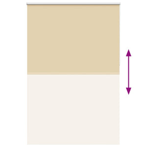 vidaXL Blackout Roller Blind Beige 145x230 cm Fabric width 141.6 cm