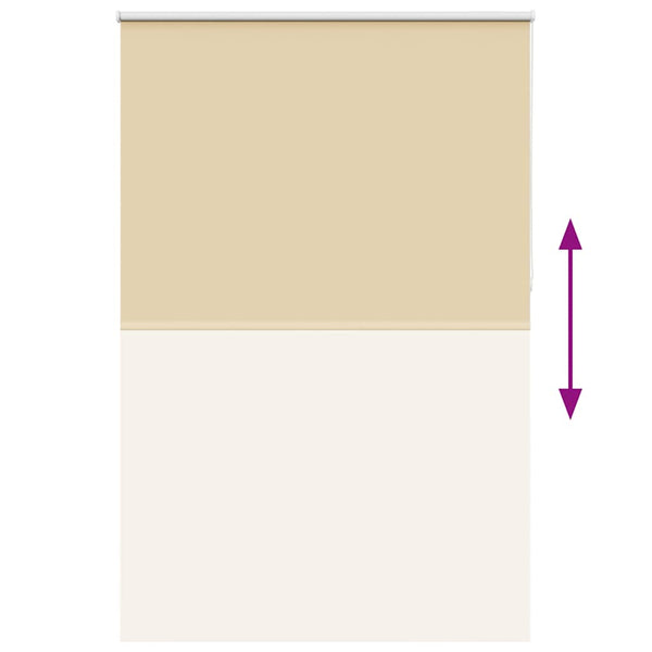 vidaXL Blackout Roller Blind Beige 145x230 cm Fabric width 141.6 cm