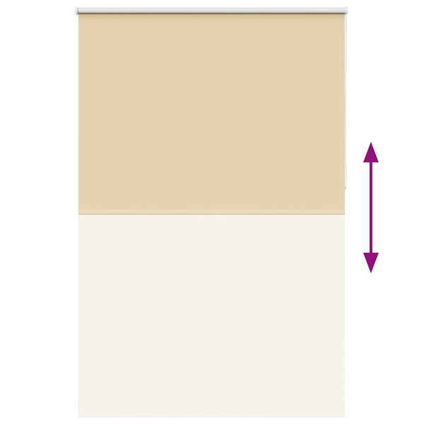 vidaXL Blackout Roller Blind Beige 150x230 cm Fabric width 146.6 cm