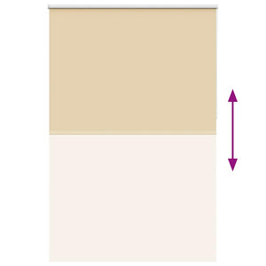 vidaXL Blackout Roller Blind Beige 160x230 cm Fabric Width 156.6 cm