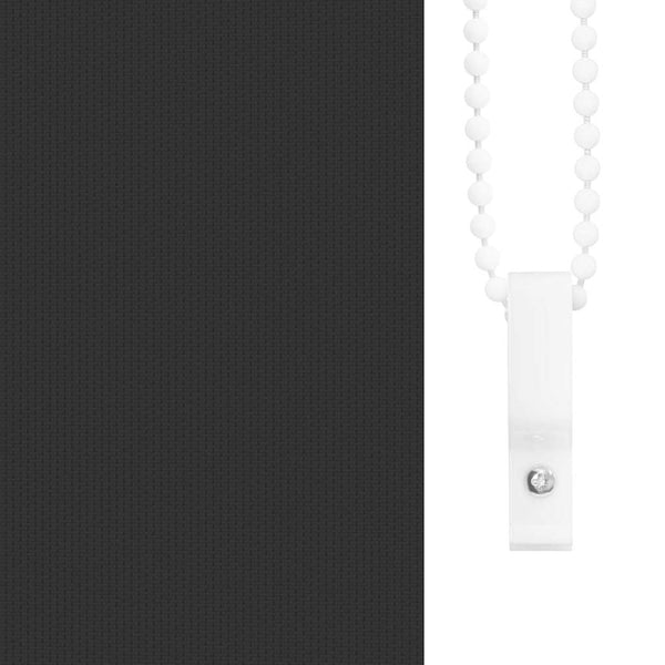 vidaXL Black Blackout Roller Blind 120x130 cm Fabric width 116.6 cm