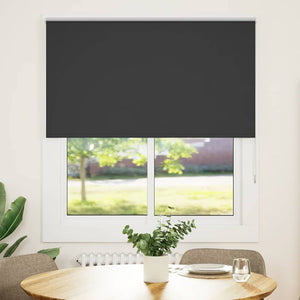 vidaXL Black Blackout Roller Blind 120x130 cm Fabric width 116.6 cm