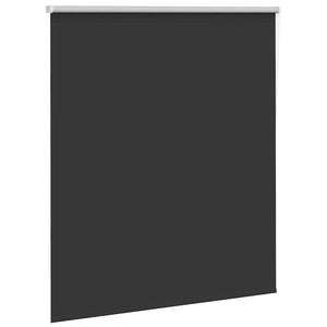 vidaXL Black Blackout Roller Blind 130x130 cm Fabric width 126.6 cm