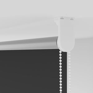 vidaXL Black Blackout Roller Blind 130x210 cm Fabric width 126.6 cm