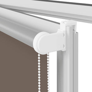 vidaXL Blackout Roller Blind Coffee Brown 125x130cm Fabric Width 121.6cm