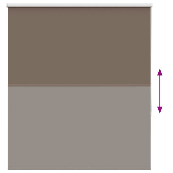 vidaXL Blackout Roller Blind Coffee Brown 130x130cm Fabric Width 126.6cm