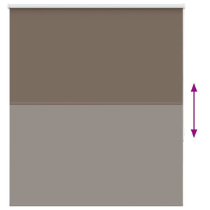 vidaXL Blackout Roller Blind Coffee Brown 135x130cm Fabric width 131.6cm