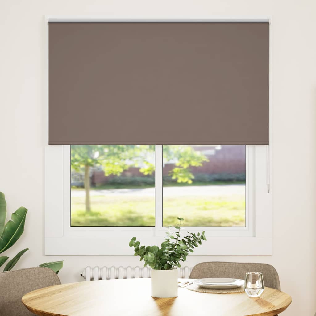 vidaXL Blackout Roller Blind Coffee Brown 135x130cm Fabric width 131.6cm