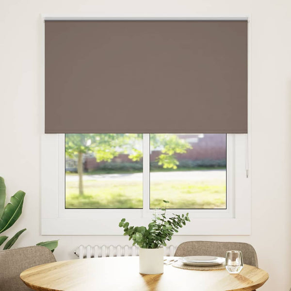 vidaXL Blackout Roller Blind Coffee Brown 135x130cm Fabric width 131.6cm