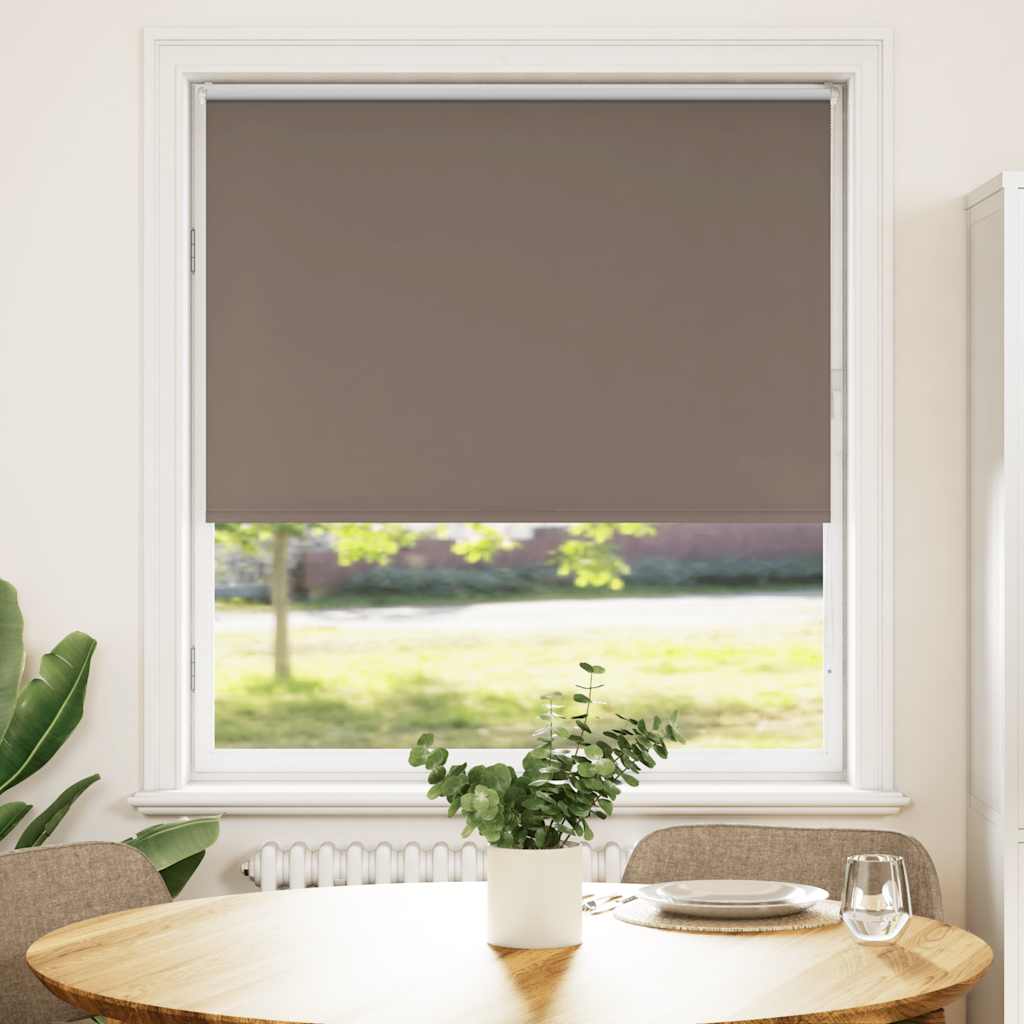 vidaXL Blackout Roller Blind Coffee Brown 115x150 cm Fabric width 110.7 cm