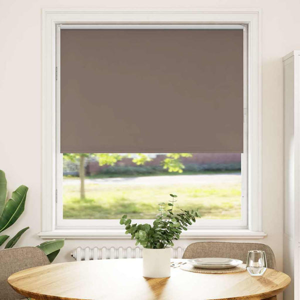vidaXL Blackout Roller Blind Coffee Brown 110x175 cm Fabric width 105.7 cm