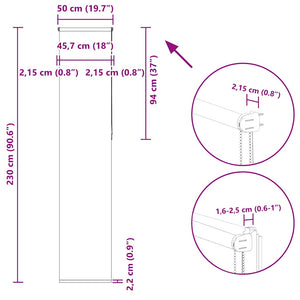 Kaffeebraunes Verdunkelungsrollo 50x230 cm