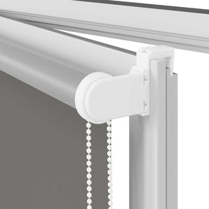 vidaXL Blackout Roller Blind Grey 130x150cm Fabric Width 126.6cm Polyester