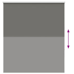 vidaXL Blackout Roller Blind Grey 130x150cm Fabric Width 126.6cm Polyester