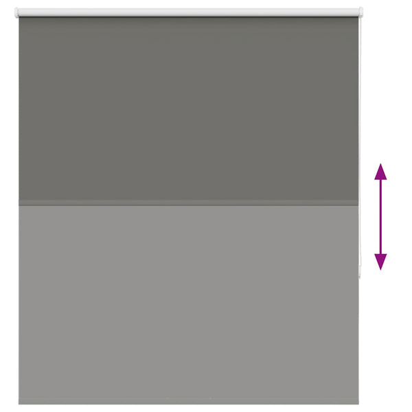 vidaXL Blackout Roller Blind Grey 130x150cm Fabric Width 126.6cm Polyester
