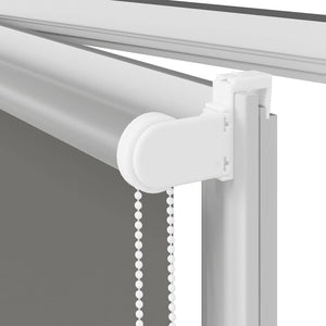 vidaXL Blackout Roller Blind Grey 135x230cm Fabric Width 131.6cm Polyester