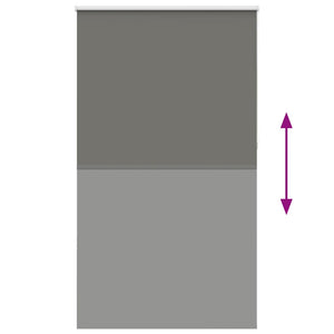 vidaXL Blackout Roller Blind Grey 135x230cm Fabric Width 131.6cm Polyester