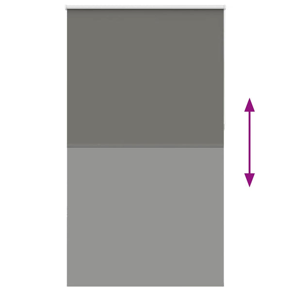 vidaXL Blackout Roller Blind Grey 135x230cm Fabric Width 131.6cm Polyester
