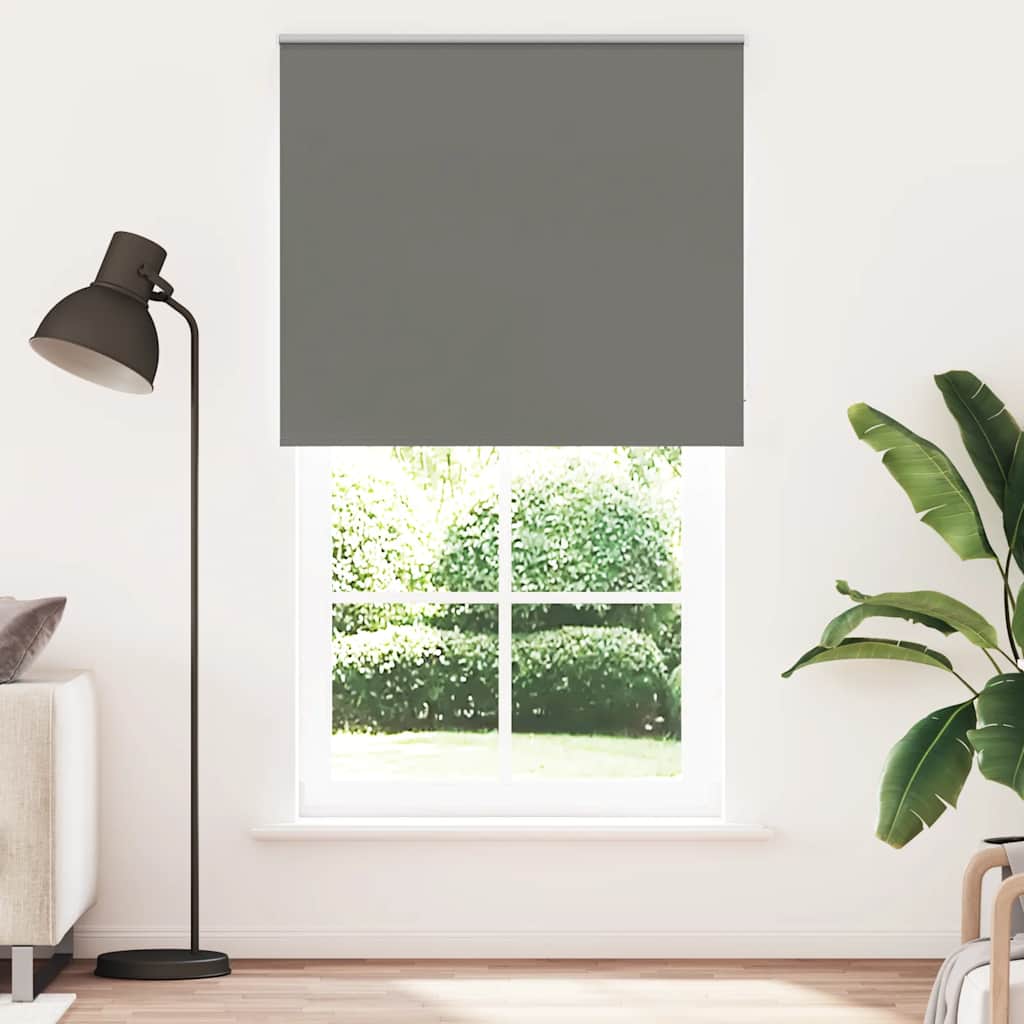 vidaXL Blackout Roller Blind Grey 135x230cm Fabric Width 131.6cm Polyester