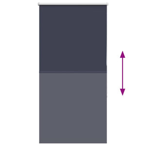 vidaXL Blackout Roller Blind Navy Blue 80x130cm Fabric Width 75.7 cm