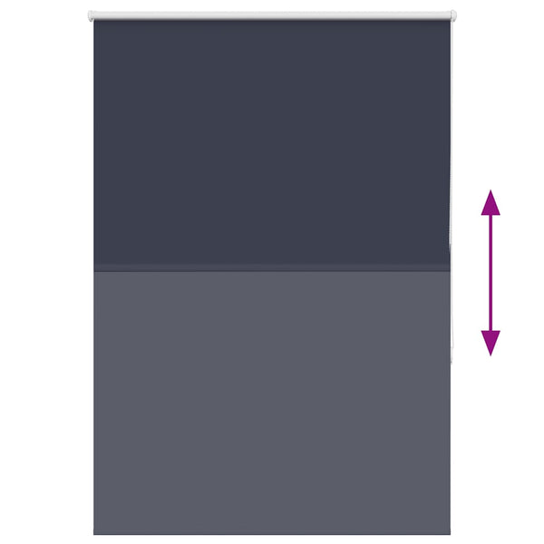 vidaXL Blackout Roller Blind Navy Blue 105x130 cm Fabric Width 100.7 cm