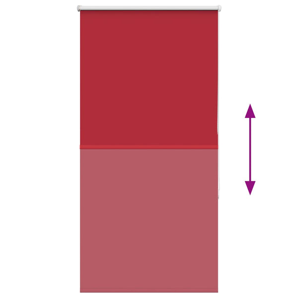 vidaXL Blackout Roller Blind Red 85x130 cm Fabric Width 80.7 cm Polyester