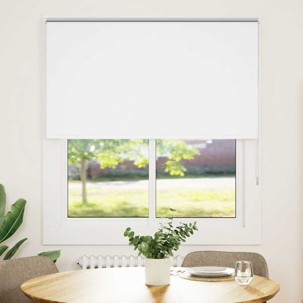 vidaXL Blackout Roller Blind White 125x175 cm Fabric Width 121.6 cm