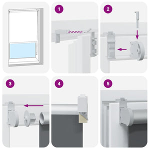 vidaXL Blackout Roller Blind White 125x175 cm Fabric Width 121.6 cm