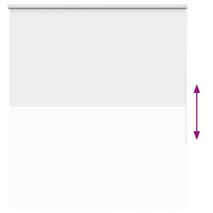 vidaXL Blackout Roller Blind White 125x175 cm Fabric Width 121.6 cm