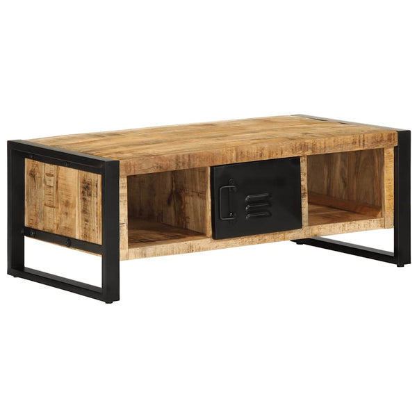vidaXL Coffee Table 90x50x36 cm Rough Solid Mango Wood