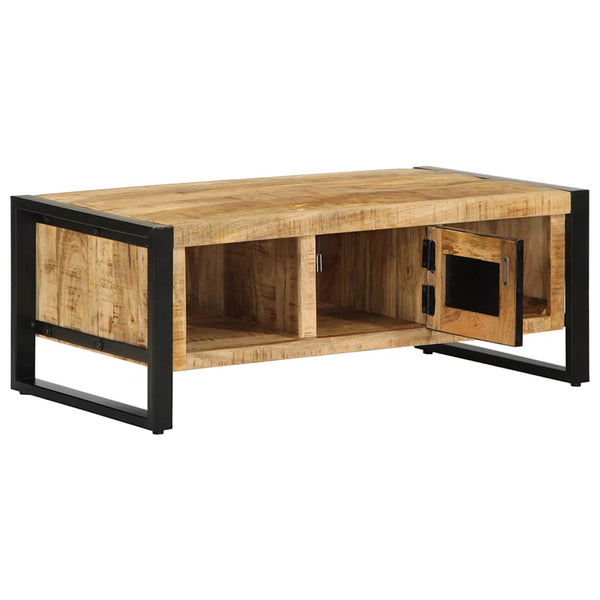 vidaXL Coffee Table 90x50x36 cm Rough Solid Mango Wood