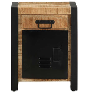 vidaXL Bedside Cabinet 40x30x50 cm Rough Solid Mango Wood