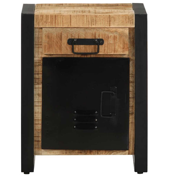 vidaXL Bedside Cabinet 40x30x50 cm Rough Solid Mango Wood