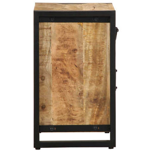 vidaXL Bedside Cabinet 40x30x50 cm Rough Solid Mango Wood