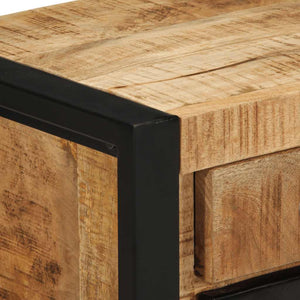 vidaXL Bedside Cabinet 40x30x50 cm Rough Solid Mango Wood