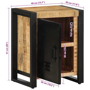 vidaXL Nightstands 2 pcs. Rough Mango Wood
