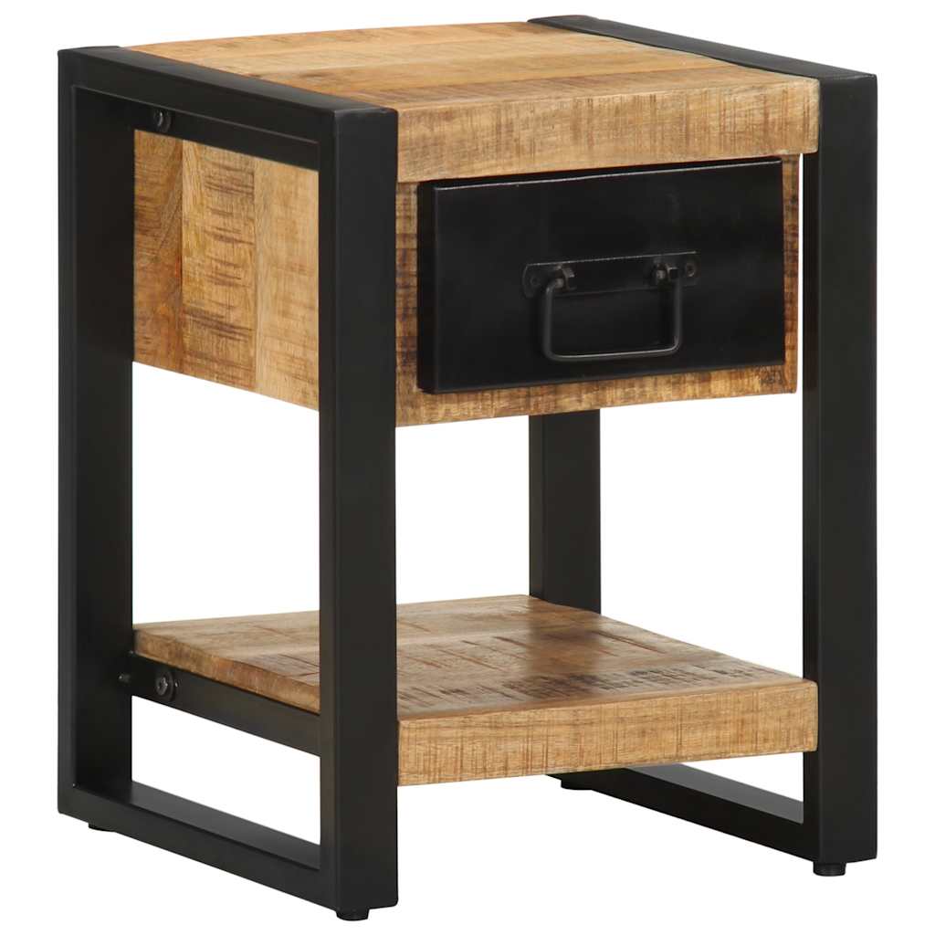 vidaXL Bedside Cabinet 35x34x45 cm Rough Mango Wood