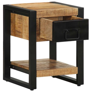 vidaXL Bedside Cabinet 35x34x45 cm Rough Mango Wood