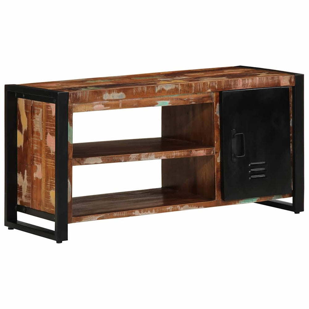vidaXL Shoe Bench Multicolored 100 x 40 x 50 cm Solid Reclaimed Wood