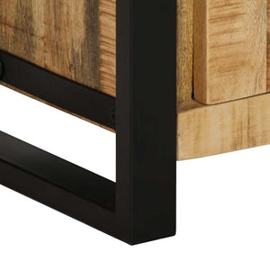 vidaXL Bathroom Cabinet 40x30x90 cm Rough Solid Mango Wood