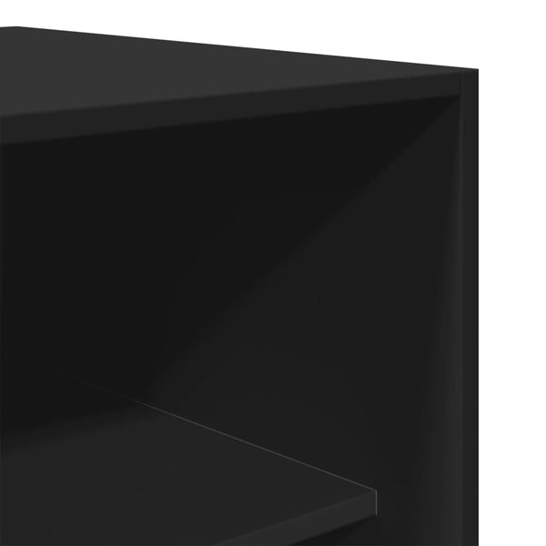 vidaXL Wardrobe Black 80x50x200 cm Engineered Wood