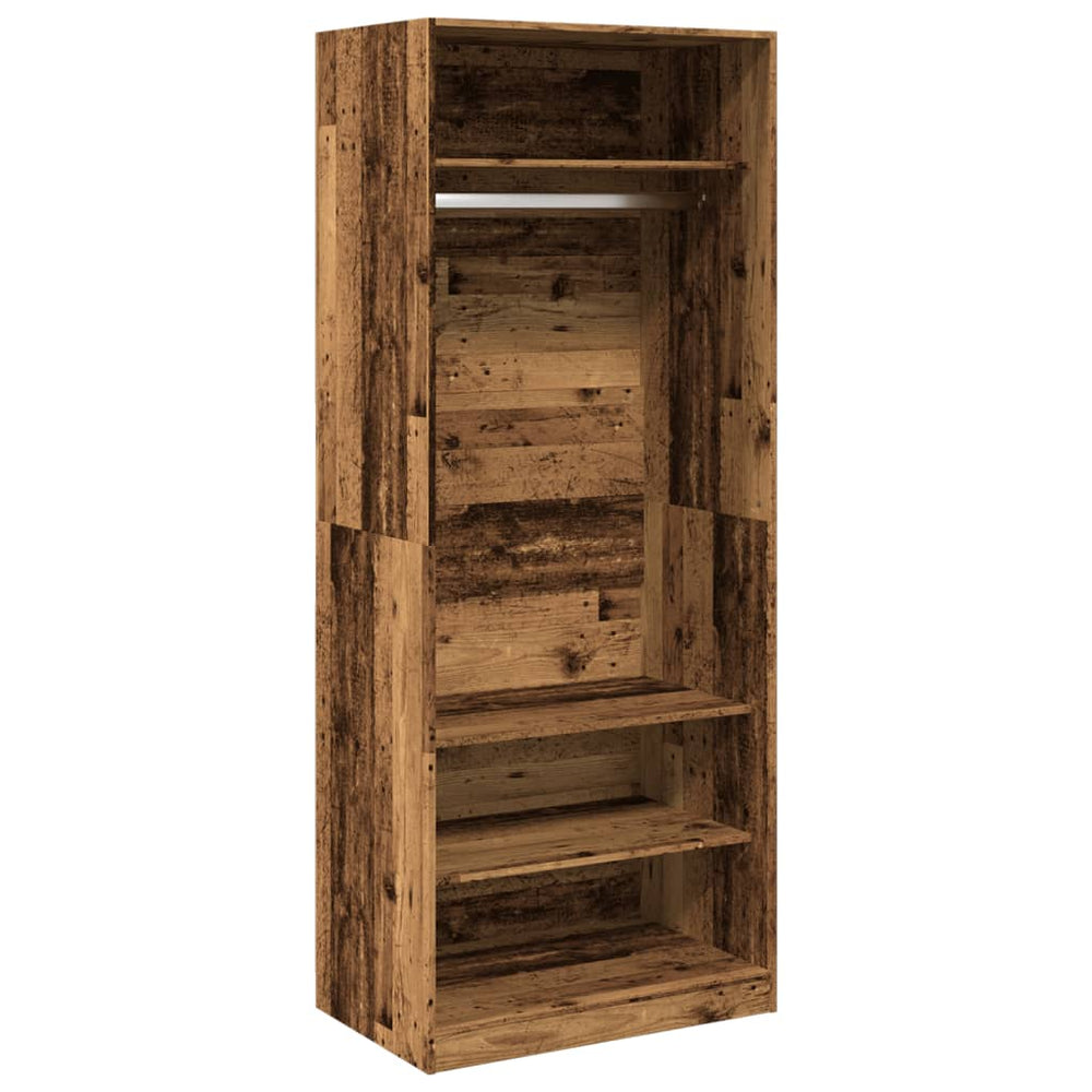 vidaXL Wardrobe Reclaimed Wood Look 80x50x200 cm Engineered Wood