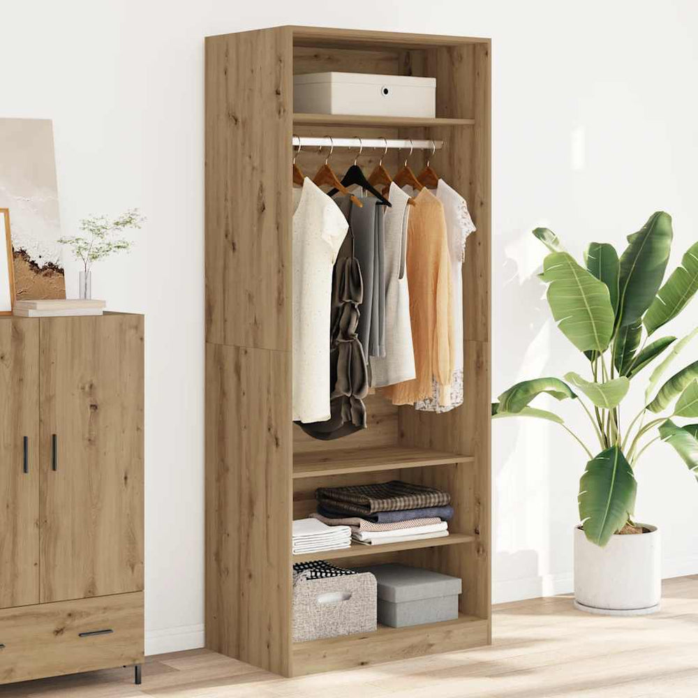 vidaXL Wardrobe Artisan Oak 80x50x200 cm Engineered Wood