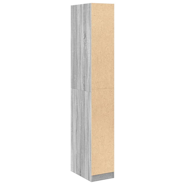 vidaXL Wardrobe Sonoma Grey 30x50x200 cm Engineered Wood