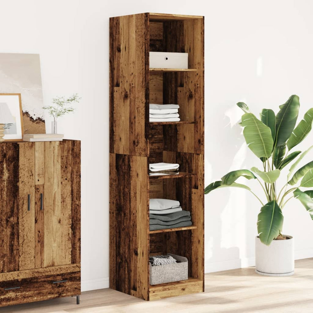vidaXL Wardrobe Reclaimed Wood Look 50x50x200 cm Engineered Wood