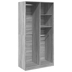 vidaXL Wardrobe Sonoma Grey 100x50x200 cm Engineered Wood