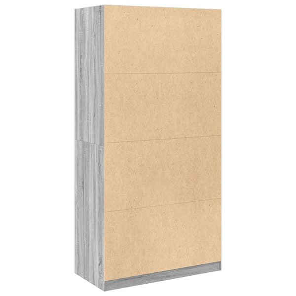 vidaXL Wardrobe Sonoma Grey 100x50x200 cm Engineered Wood