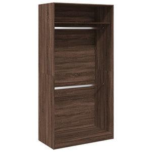 vidaXL Wardrobe Brown Oak Look 100x50x200 cm Engineered Wood