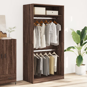 vidaXL Wardrobe Brown Oak Look 100x50x200 cm Engineered Wood